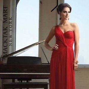 Grecian inspired goddess formal evening gown.